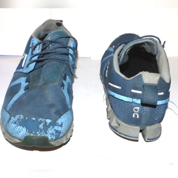 On CLOUD ON running TEAL SNEAKERS - Picture 7 of 9